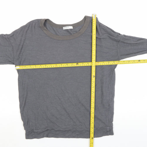 Stateside Men’s Grey Cotton Long Sleeve Crew Neck Top Size S