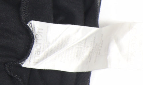 Macron Mens Black PAOK Sports Polo Shirt L Football Cotton Blend