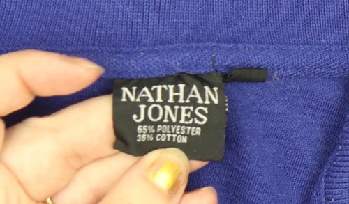 Nathan Jones Men's Blue L Regular Fit Short Sleeve Polo Shirt