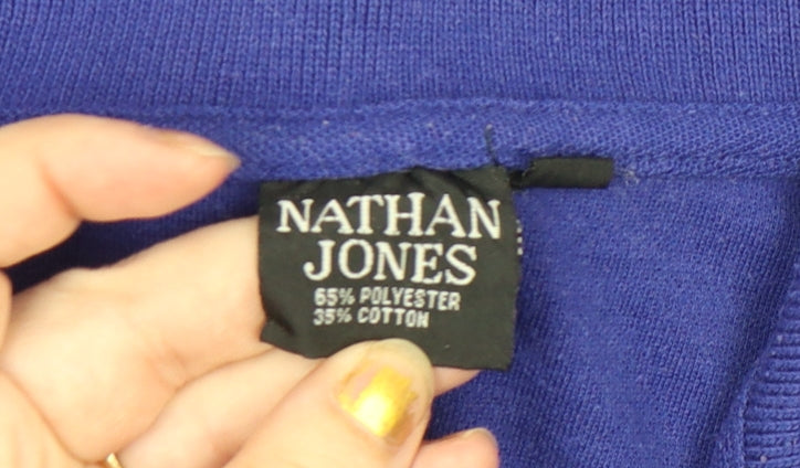 Nathan Jones Men's Blue L Regular Fit Short Sleeve Polo Shirt