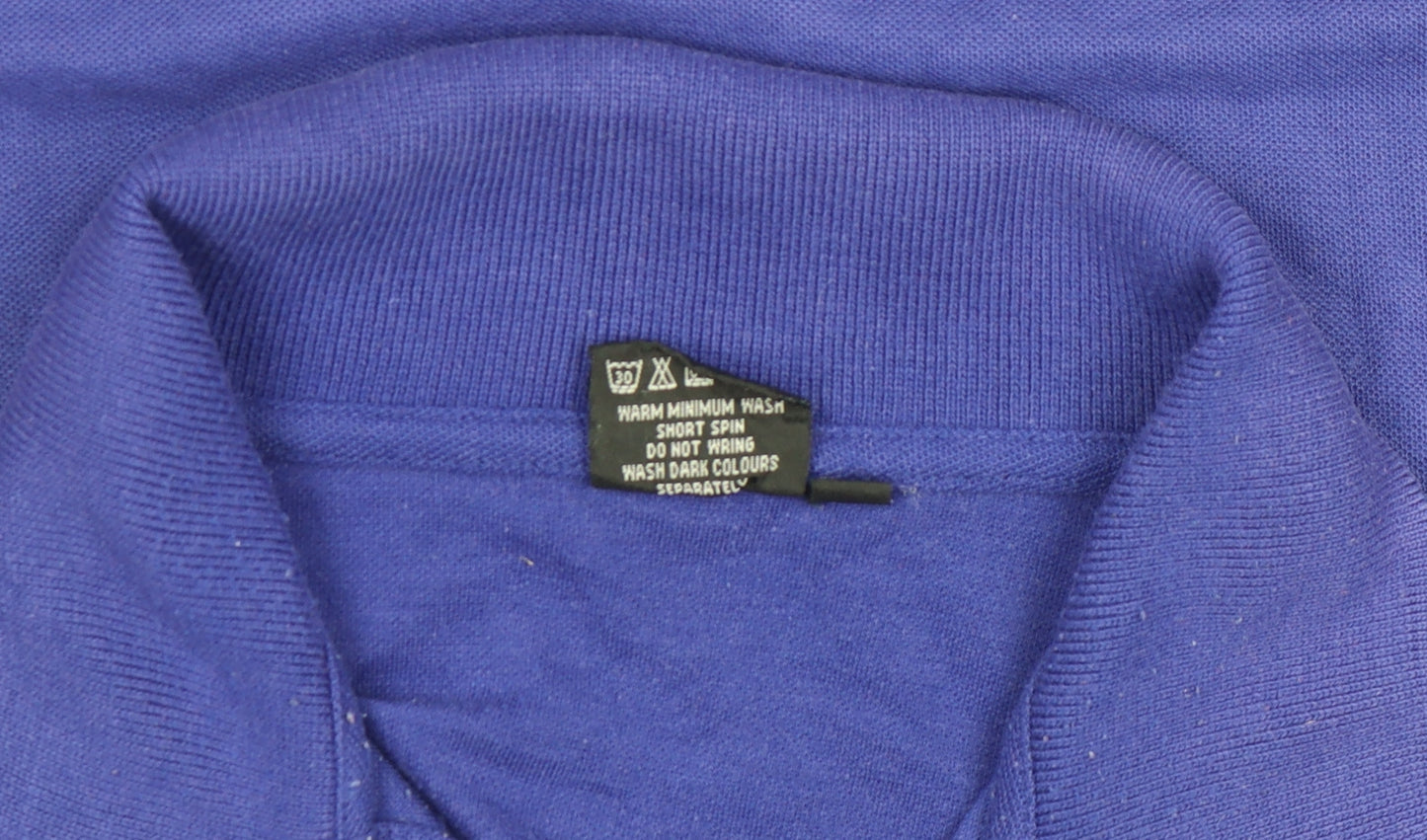 Nathan Jones Men's Blue L Regular Fit Short Sleeve Polo Shirt