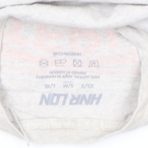 HNR LDN Men’s Grey Afterlife Graphic Cotton T-Shirt Size L