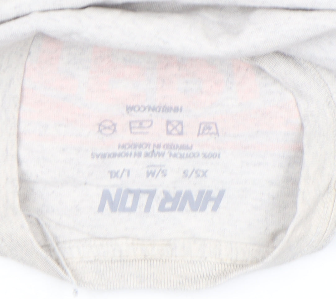 HNR LDN Men’s Grey Afterlife Graphic Cotton T-Shirt Size L