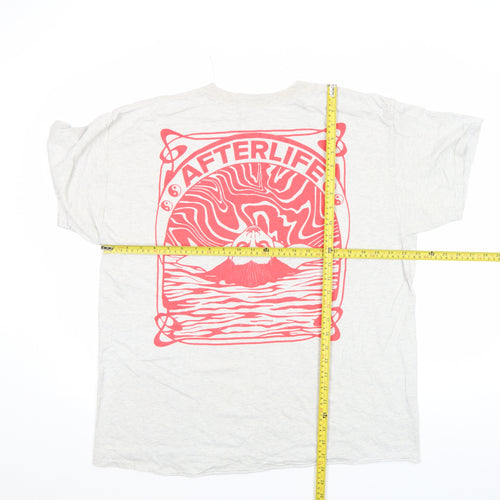 HNR LDN Men’s Grey Afterlife Graphic Cotton T-Shirt Size L