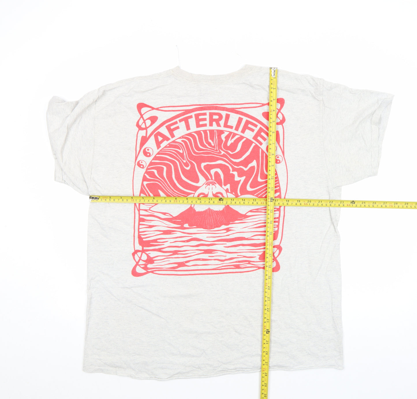 HNR LDN Men’s Grey Afterlife Graphic Cotton T-Shirt Size L