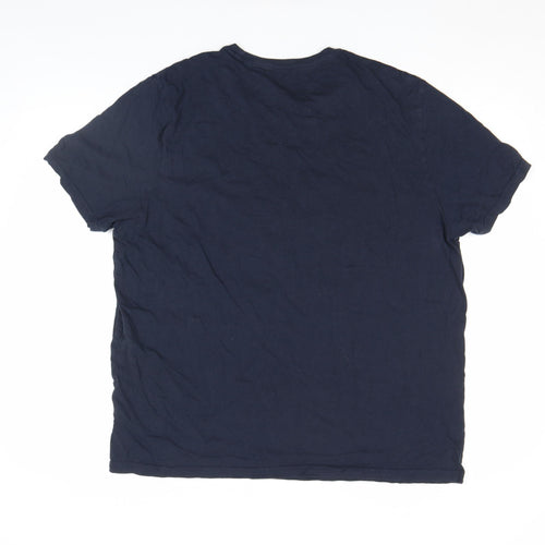 EASY Men's Navy Blue XXL Christmas Funny Graphic Cotton T-Shirt