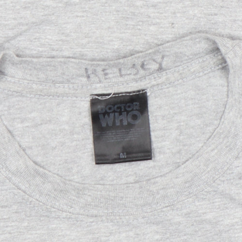Doctor Who Men's Grey Graphic T-Shirt Daleks Print Size M