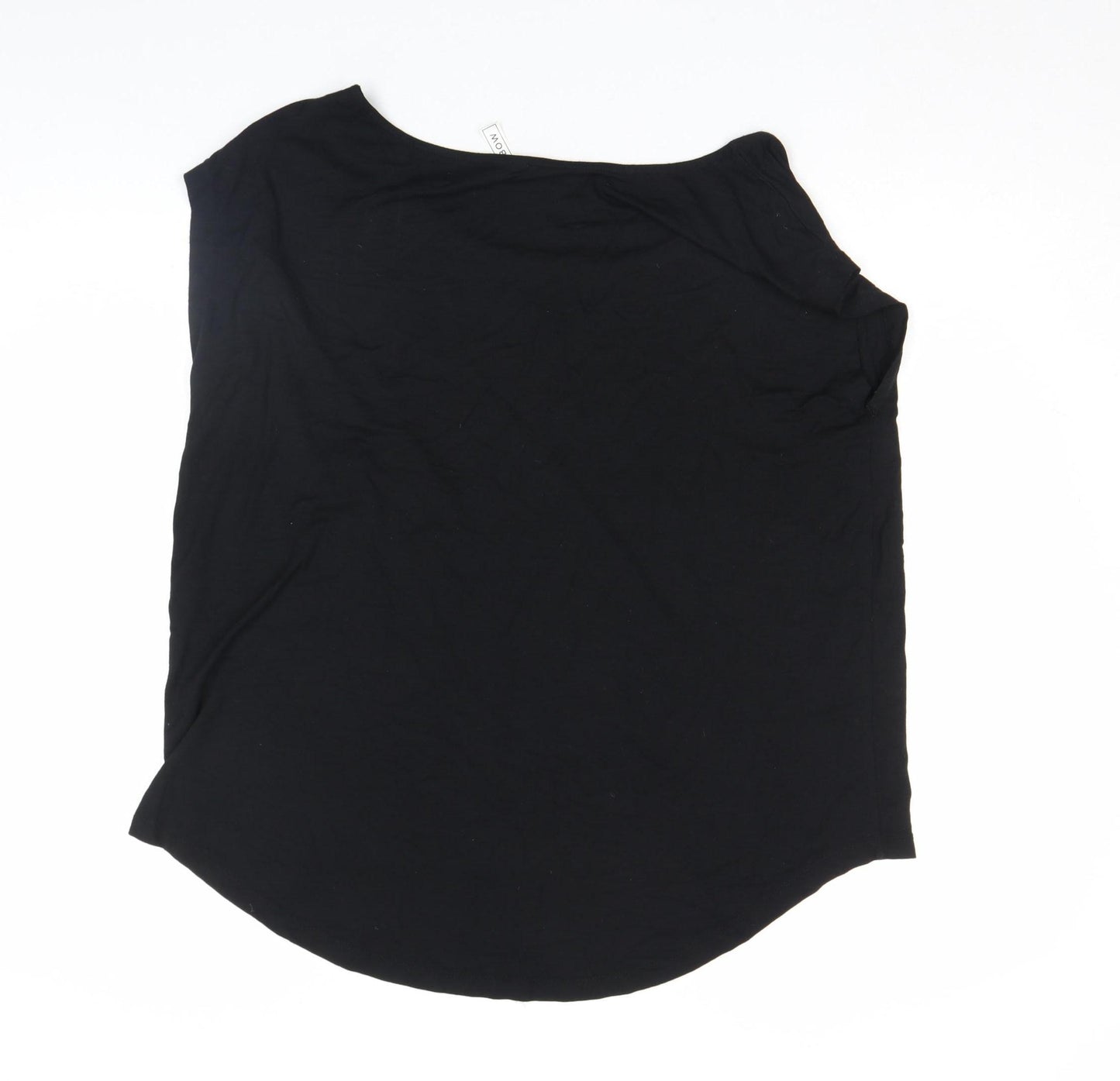 Rainbow Womens Black Cotton Scoop Neck Sleeveless Tank Top Size 16