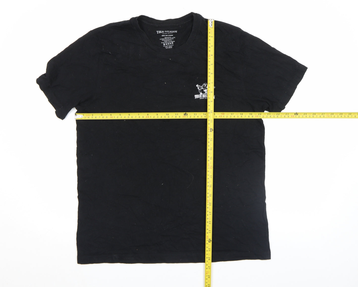 True Religion Men's Black Medium Graphic Cotton T-Shirt