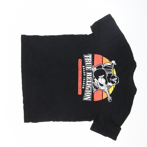 True Religion Men's Black Medium Graphic Cotton T-Shirt
