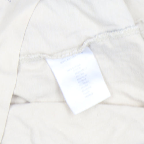 Haywire Men's Beige Graphic Print Cotton Crew Neck T-Shirt L