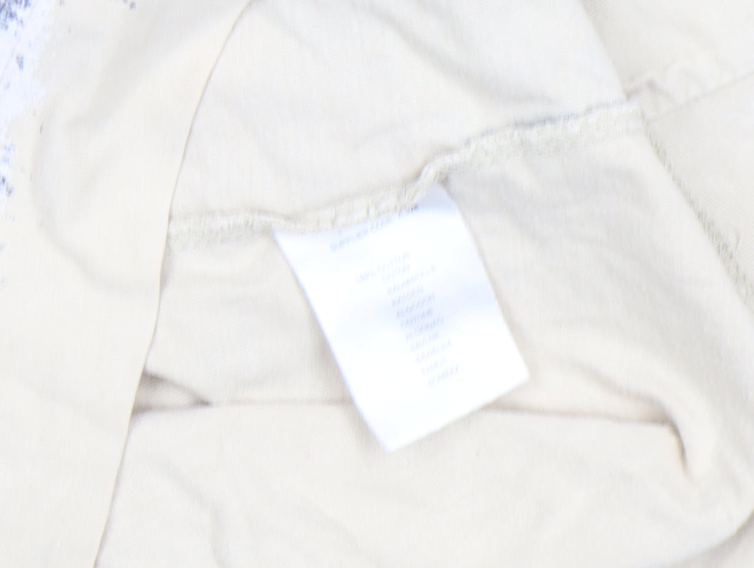 Haywire Men's Beige Graphic Print Cotton Crew Neck T-Shirt L