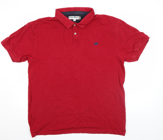 Raging Bull Men's Red 2XL Organic Cotton Polo Shirt Classic Fit