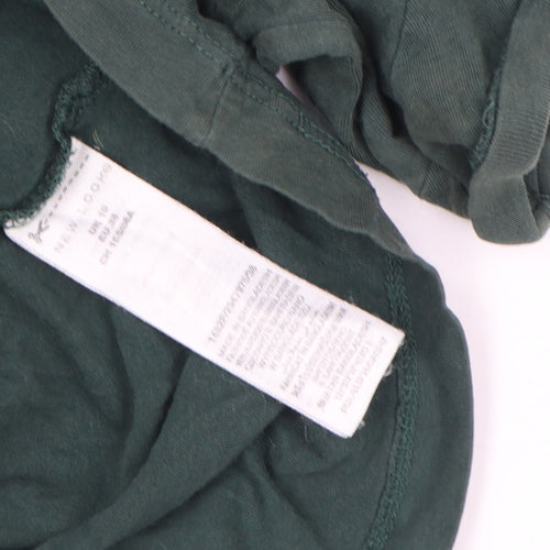 Primark Womens Green Crew Neck Graphic T-Shirt Size 10