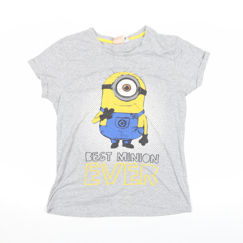 Despicable Me Grey Minion Graphic Women's T-Shirt Size S