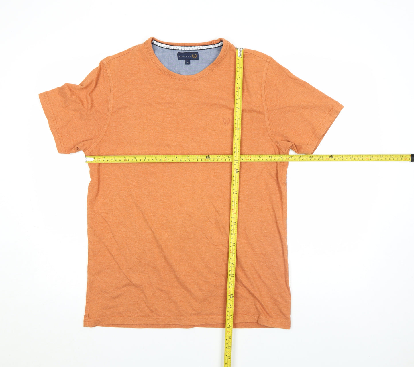 Lincoln Men's Brown Crew Neck Short Sleeve T-Shirt Size M