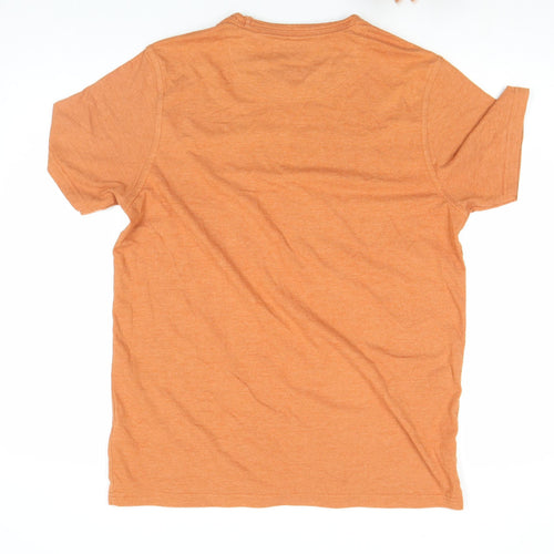 Lincoln Men's Brown Crew Neck Short Sleeve T-Shirt Size M
