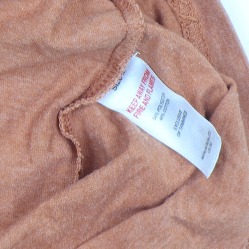 Lincoln Men's Brown Crew Neck Short Sleeve T-Shirt Size M