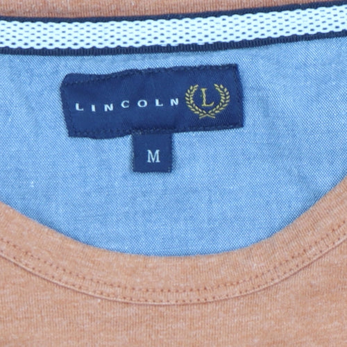 Lincoln Men's Brown Crew Neck Short Sleeve T-Shirt Size M