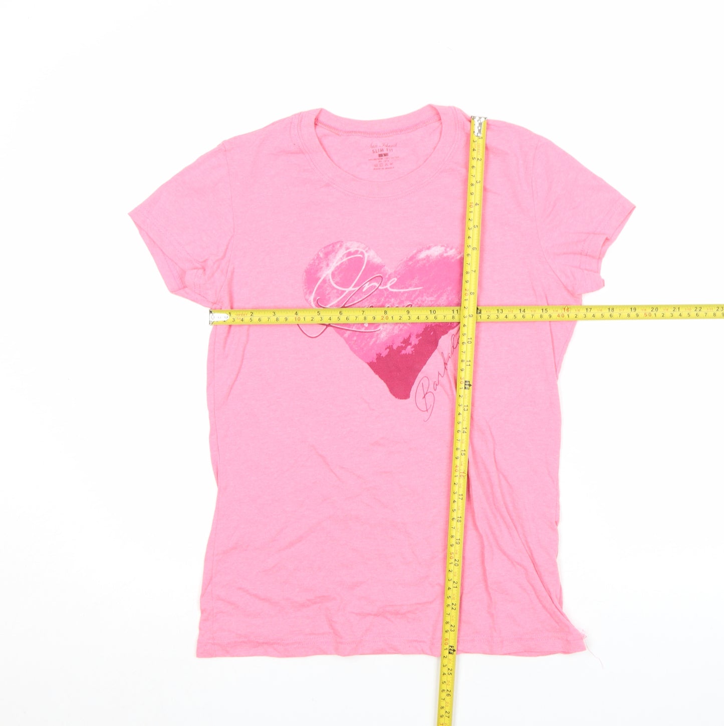 Sun Island Womens Pink Slim Fit Graphic T-Shirt Size S