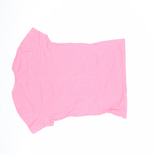 Sun Island Womens Pink Slim Fit Graphic T-Shirt Size S