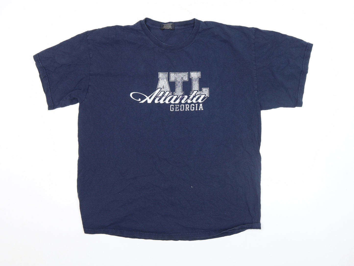 MV Sport Men's Blue Atlanta Georgia Graphic Cotton T-Shirt XL