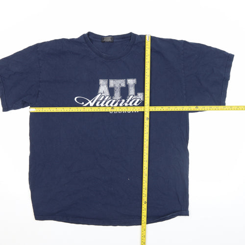 MV Sport Men's Blue Atlanta Georgia Graphic Cotton T-Shirt XL