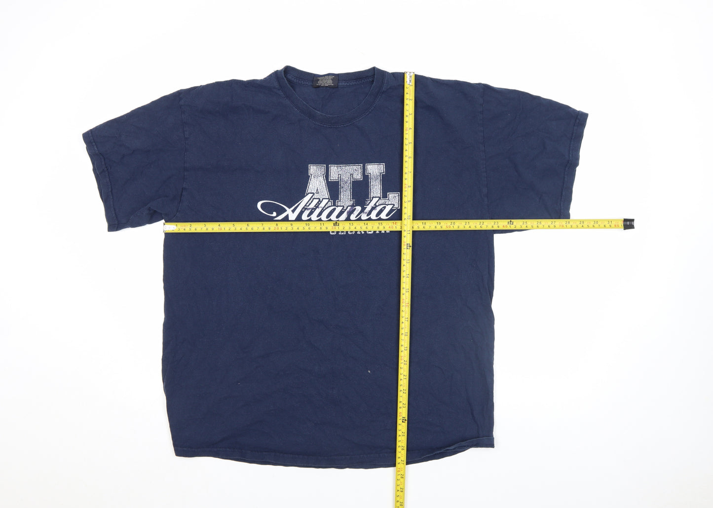 MV Sport Men's Blue Atlanta Georgia Graphic Cotton T-Shirt XL