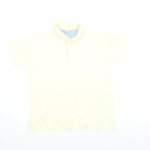 Cotton Traders Men's Pale Yellow 100% Cotton Polo Shirt Size S