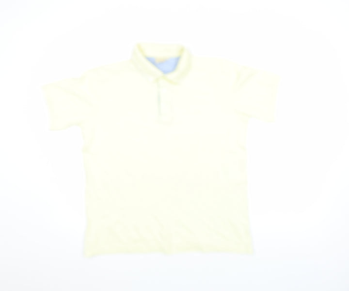 Cotton Traders Men's Pale Yellow 100% Cotton Polo Shirt Size S