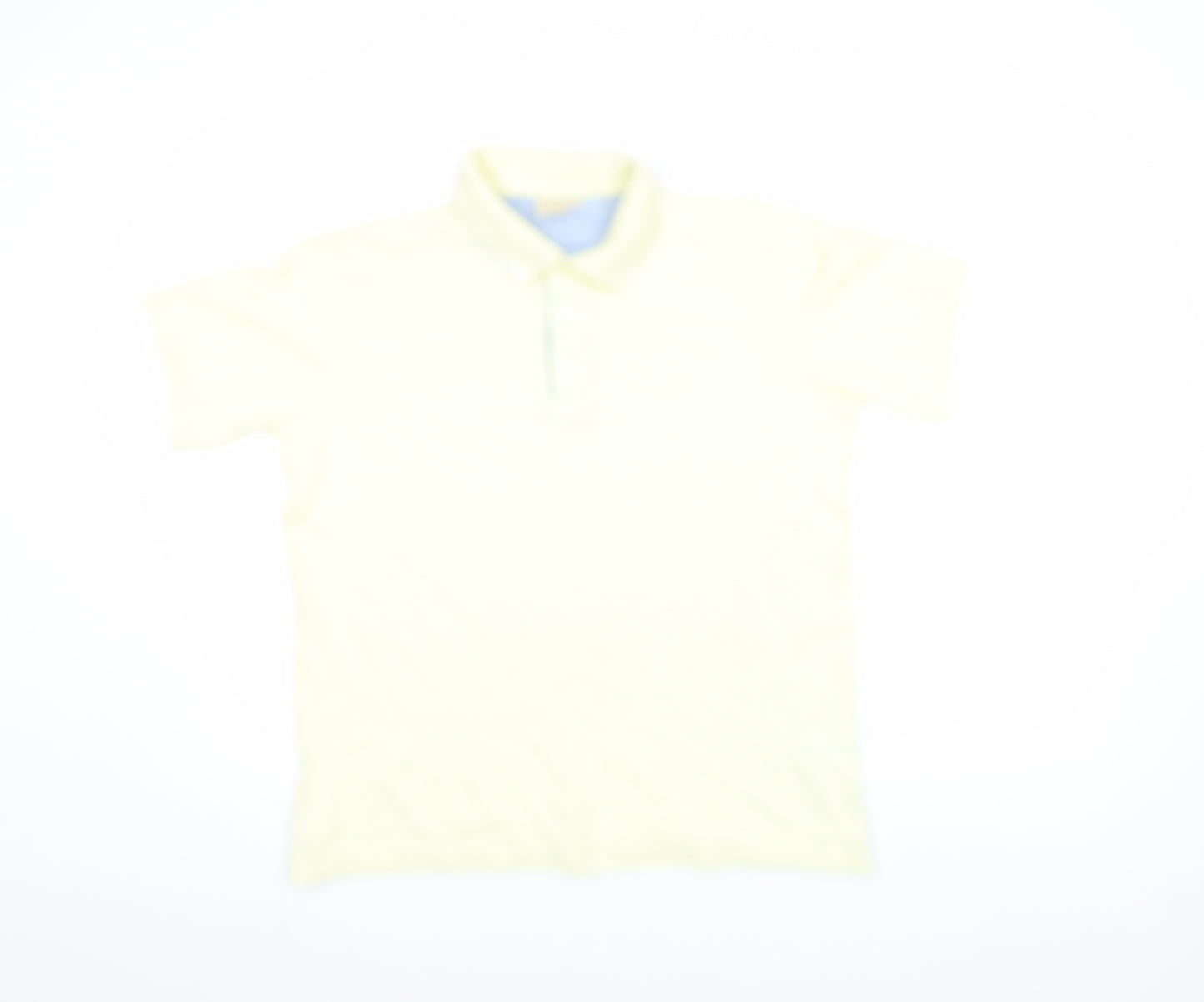 Cotton Traders Men's Pale Yellow 100% Cotton Polo Shirt Size S