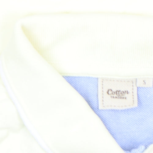 Cotton Traders Men's Pale Yellow 100% Cotton Polo Shirt Size S