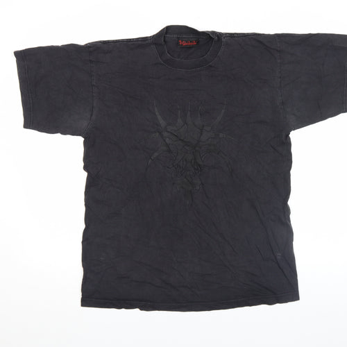 The Darkside Men's Black Gothic Graphic Cotton T-Shirt M