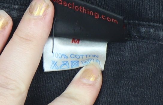 The Darkside Men's Black Gothic Graphic Cotton T-Shirt M