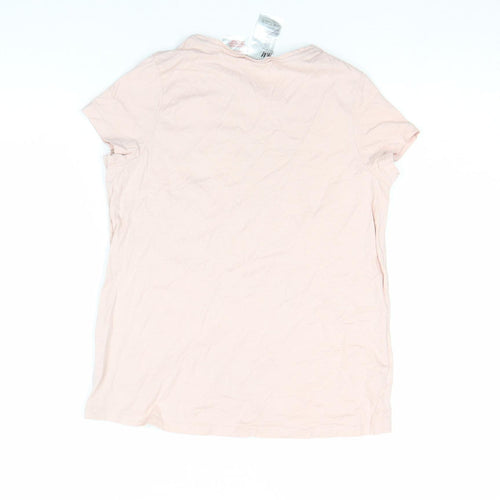 H&M Girls Beige 'Be Yourself' Leopard Graphic Cotton T-Shirt 10-12 Years
