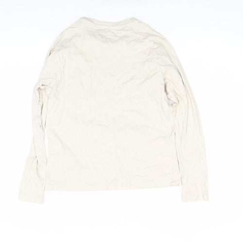 Marks and Spencer Girls Beige Cat Graphic Long Sleeve T-Shirt 13-14 Years