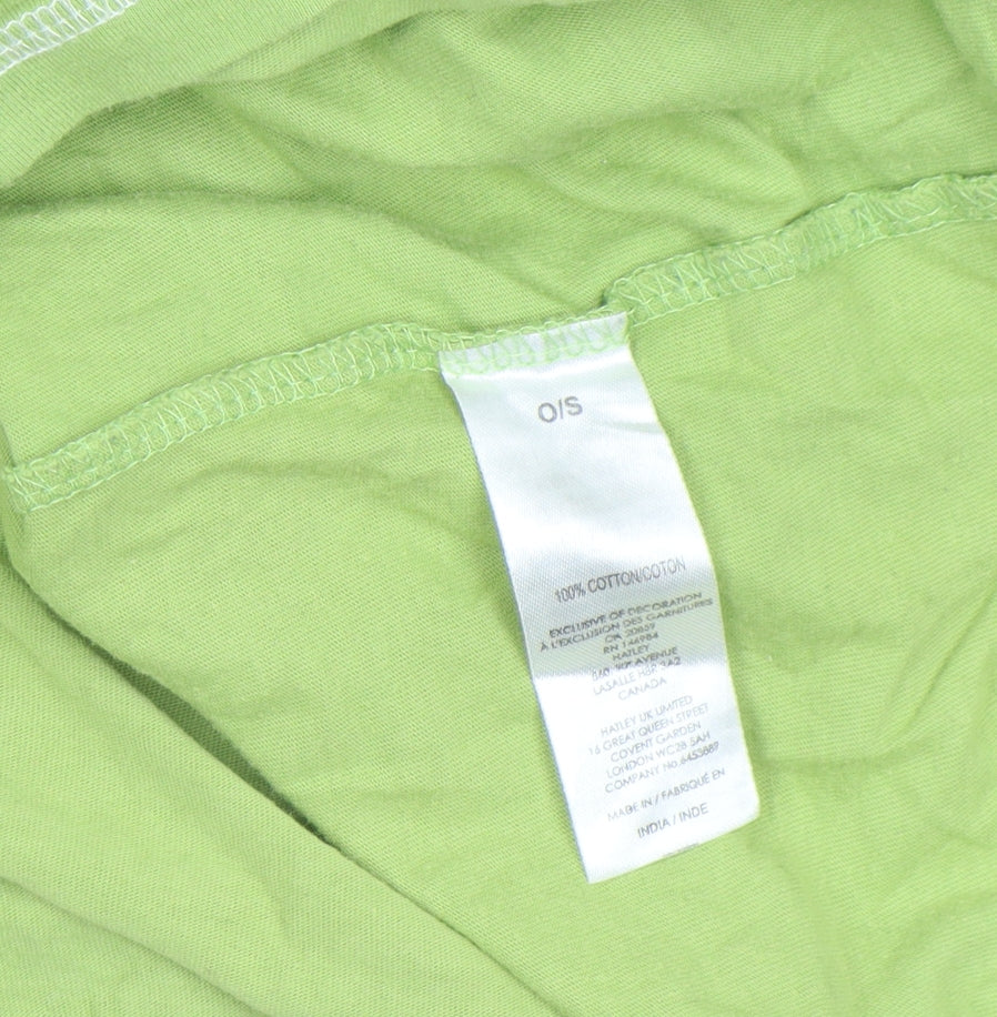 Hatley Women's Green Cotton T-Shirt Nightshirt Falling to Sheep Print One Size