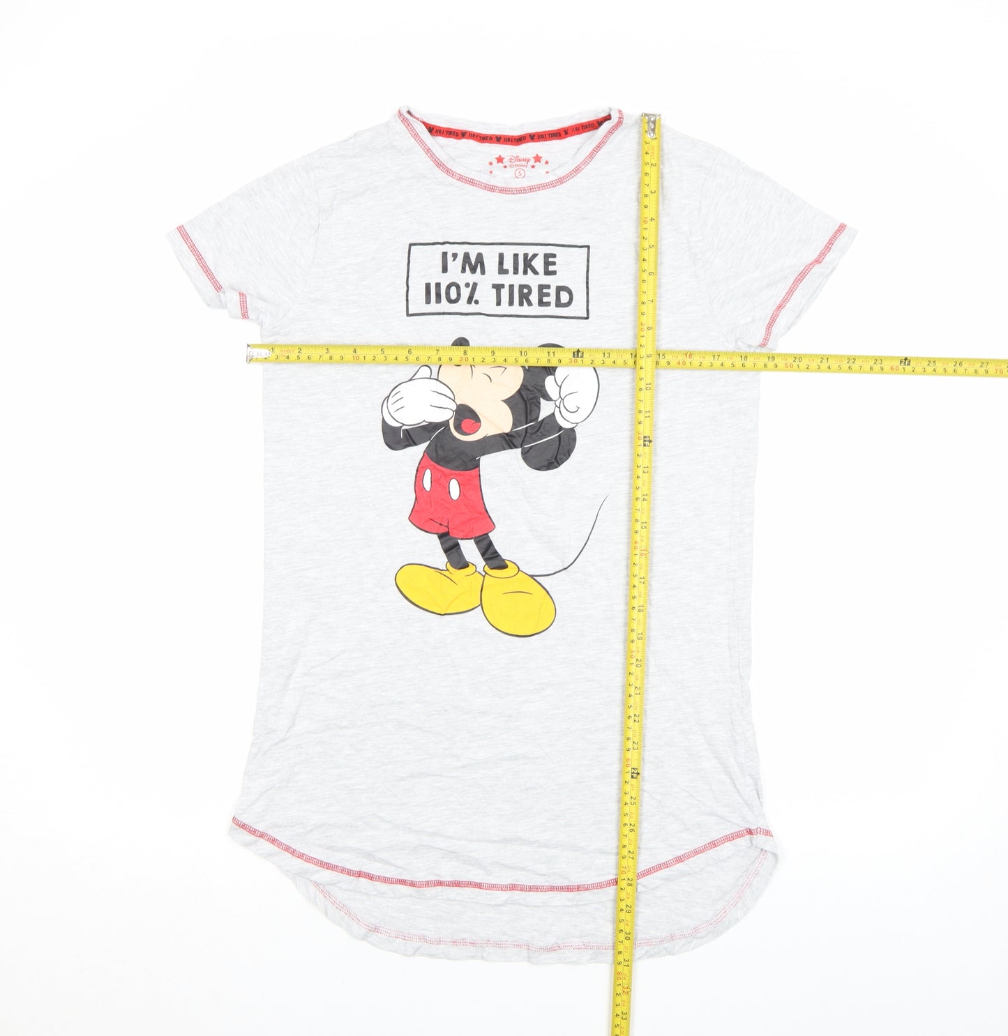 Disney Women’s Grey Mickey Mouse Nightshirt T-Shirt Style S