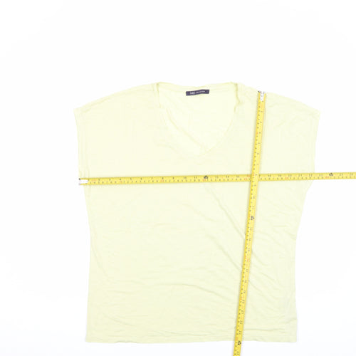 Marks and Spencer Women’s Light Citrus V-Neck Jersey T-Shirt Size 12