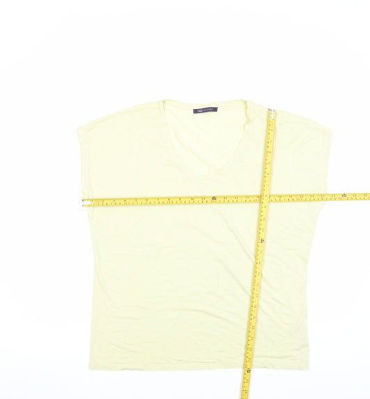 Marks and Spencer Women’s Light Citrus V-Neck Jersey T-Shirt Size 12