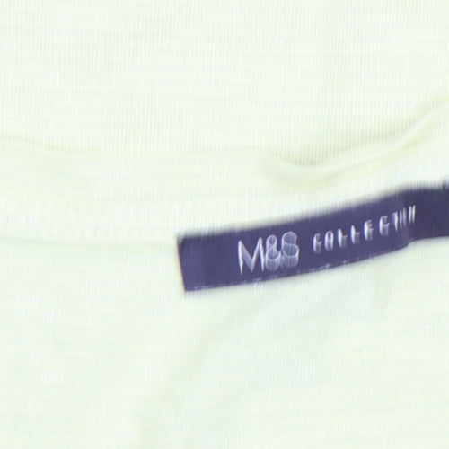 Marks and Spencer Women’s Light Citrus V-Neck Jersey T-Shirt Size 12