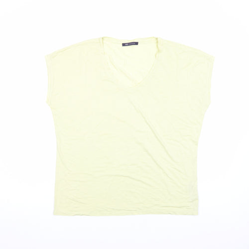 Marks and Spencer Women’s Light Citrus V-Neck Jersey T-Shirt Size 12