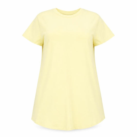 Front view of Long Tall Sally Women’s Yellow, size UK 12, Tall T-Shirt Dress