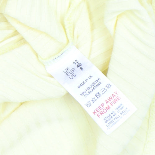 Long Tall Sally Women’s Yellow Size 12 Tall T-Shirt Dress