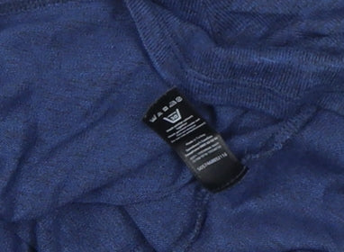 Tu Women’s Blue Sequin Butterfly 3/4 Sleeve Top Size 10