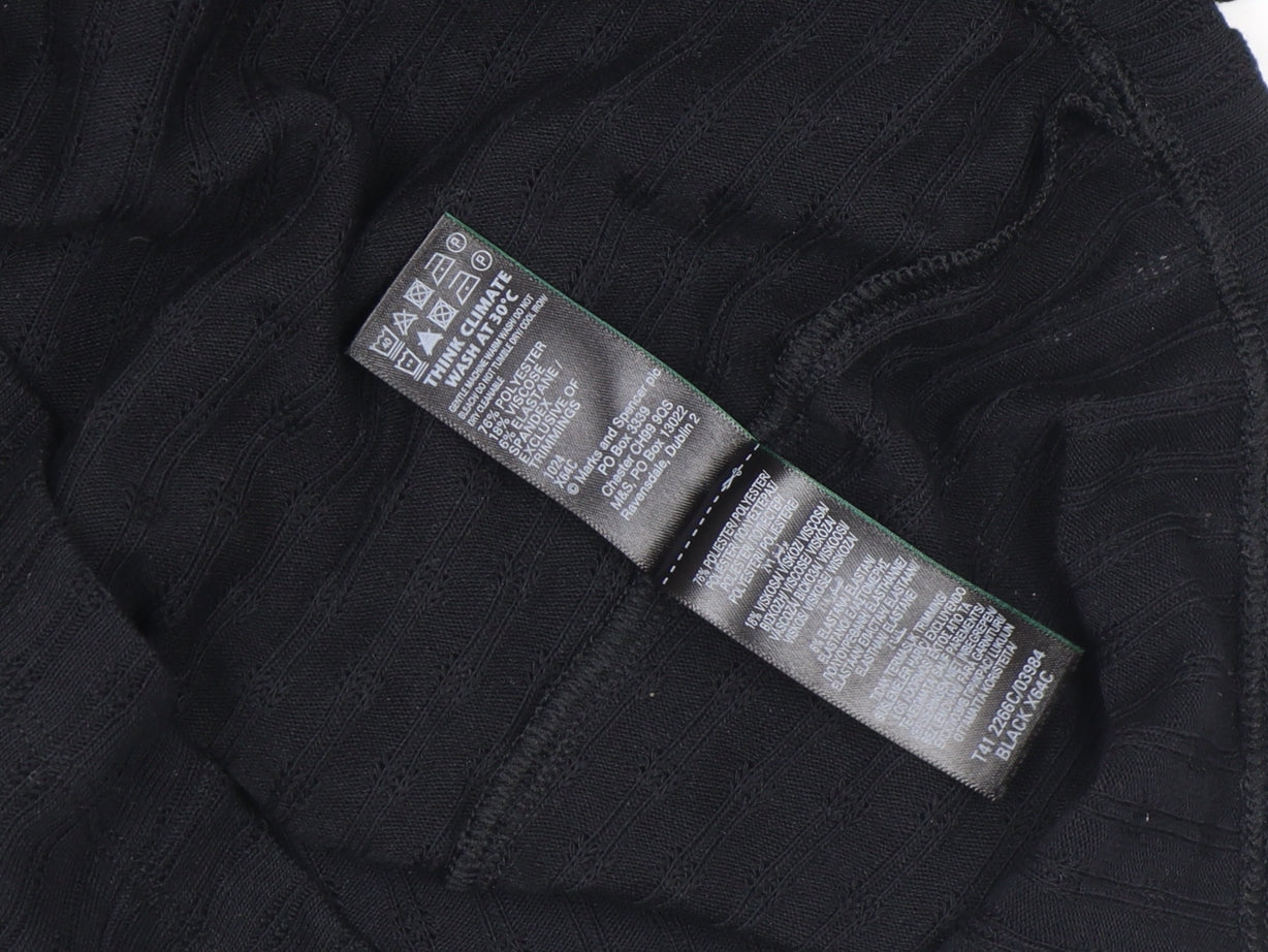 Marks and Spencer Women’s Black Short Sleeve Jersey T-Shirt Size 12