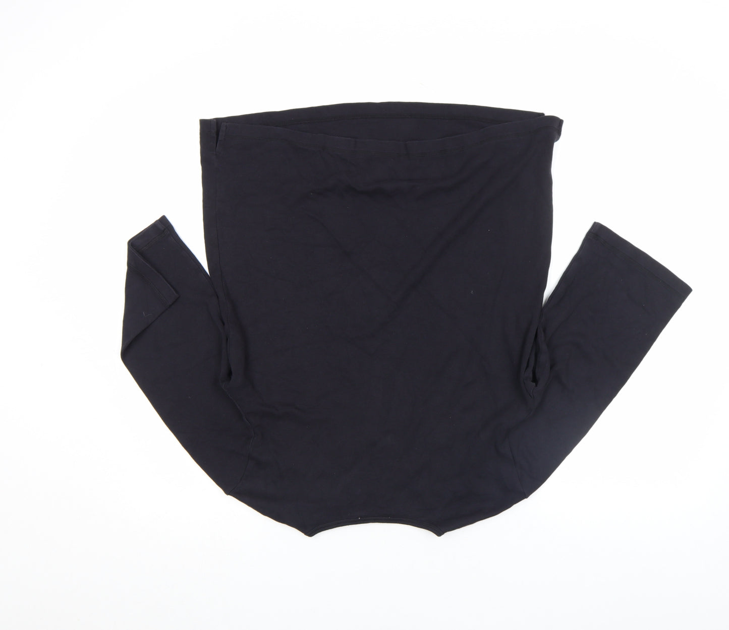 Quacker Factory Women's Black Rhinestone Star V-Neck 3/4 Sleeve Cotton T-Shirt Size S