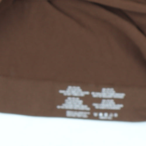 URB SPORT Women Brown Cropped Long Sleeve Stretch T-Shirt L