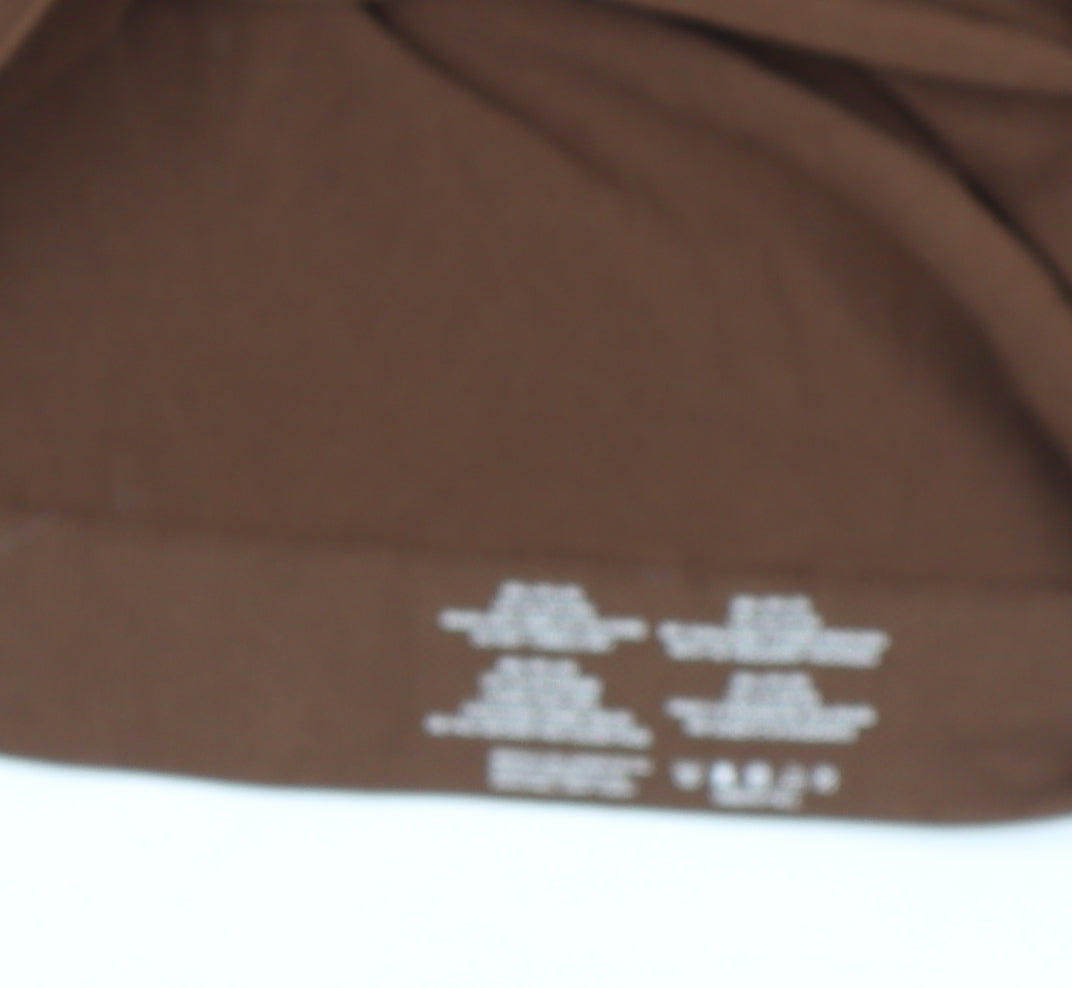 URB SPORT Women Brown Cropped Long Sleeve Stretch T-Shirt L