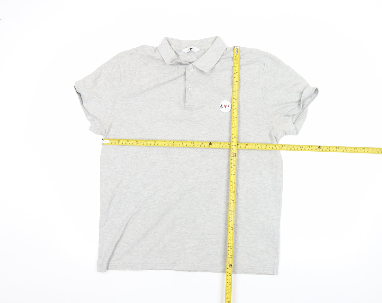 Samsøe & Samsøe Men's Light Grey Cotton Polo Shirt L